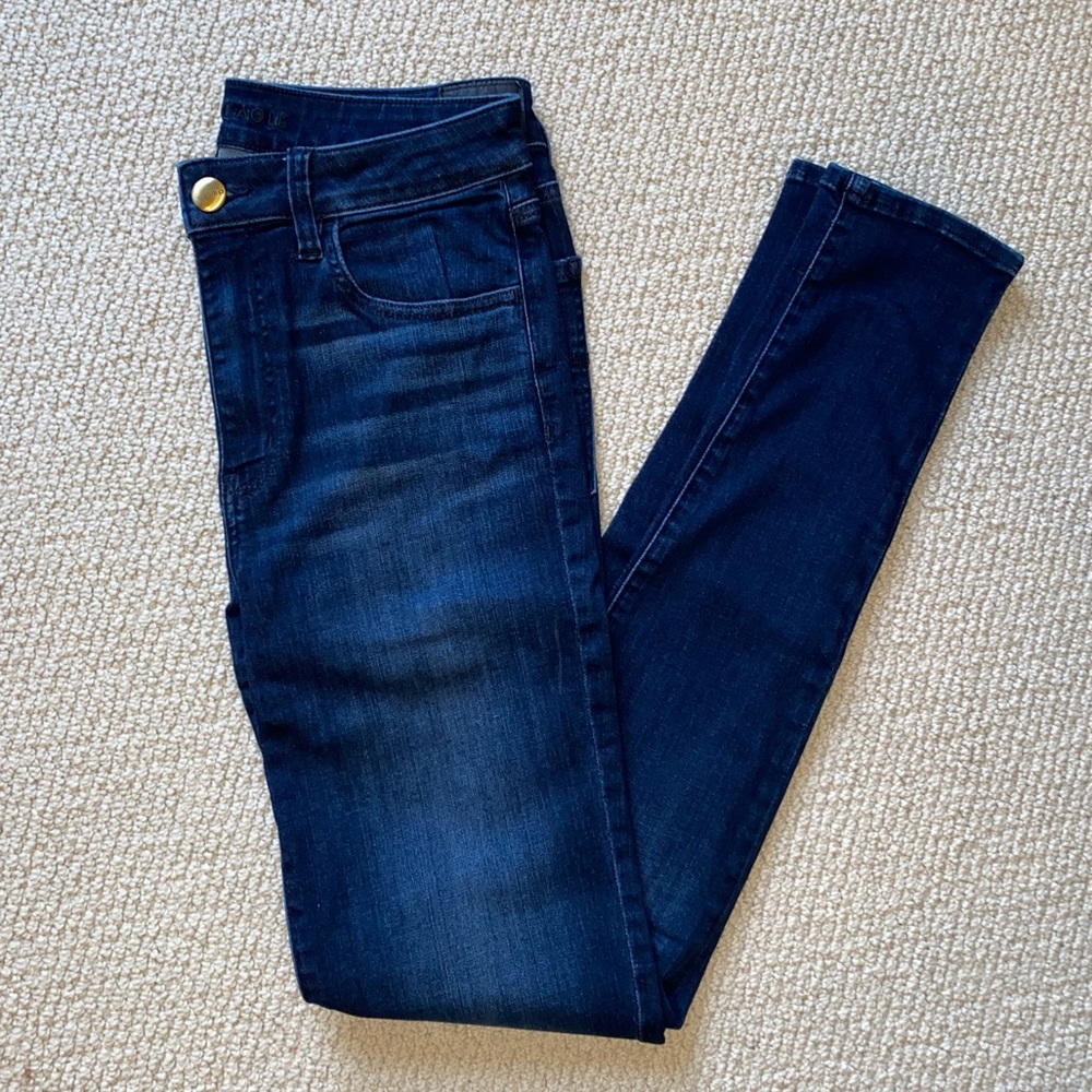 Dark Wash High Rise Super Stretch Jegging X-LONG